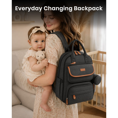 BCK2615 - Kono 3-in-1 Mummy Nappy Backpack Set with Changing Mat & Insulated Pacifier Pouch