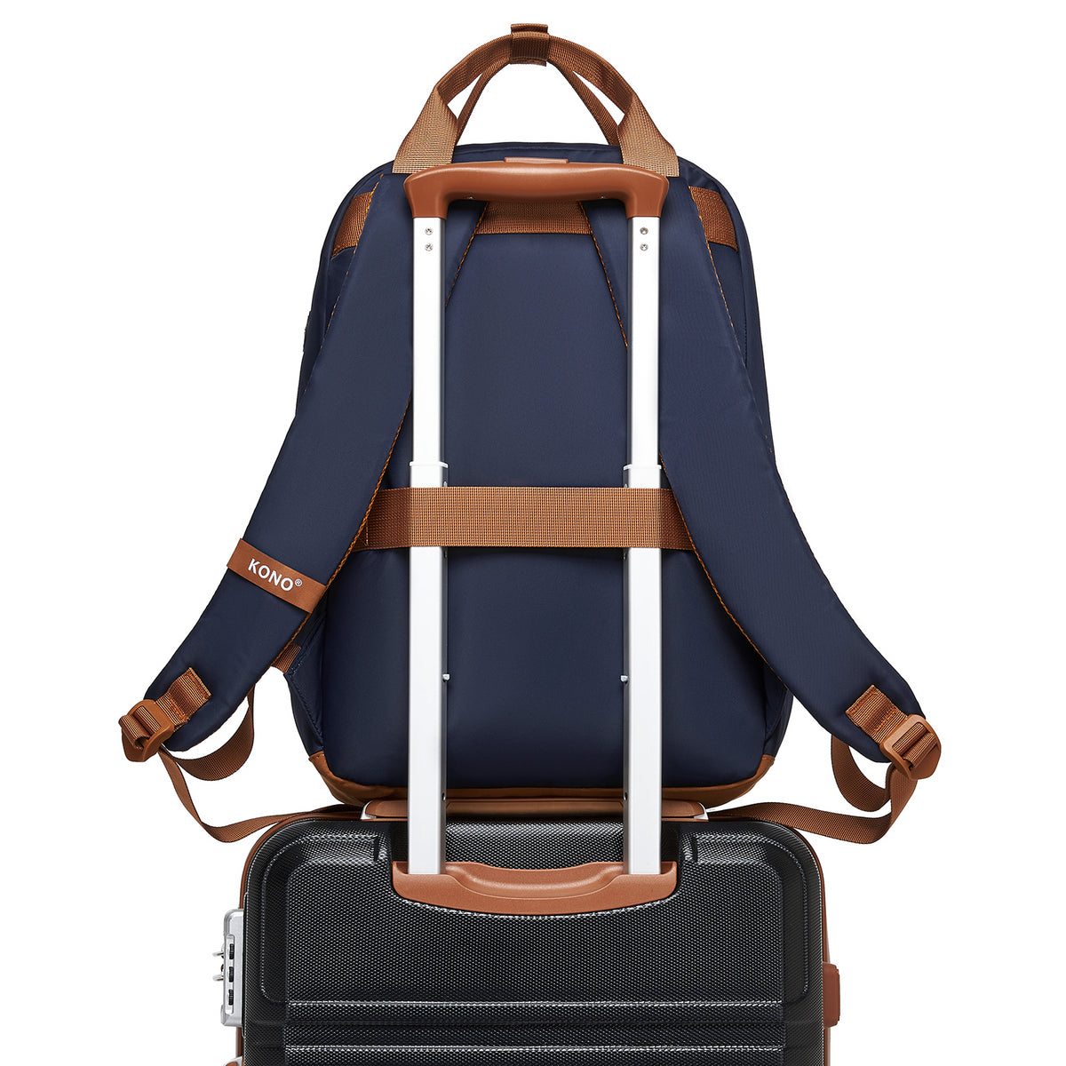 BPK2502 - Kono Casual Contemporary Backpack with Laptop Sleeve & Padded Straps for Daily Commute