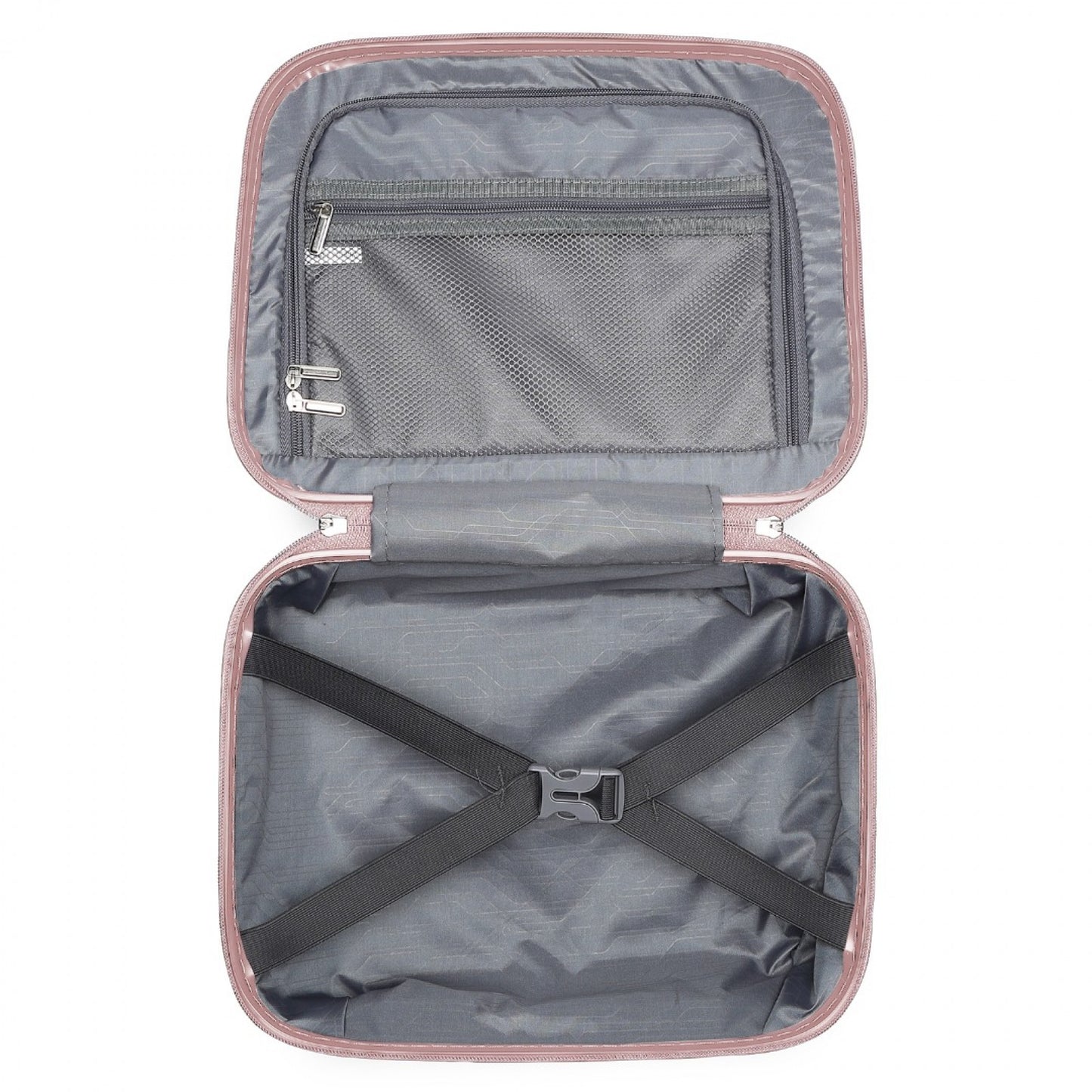 British Traveller K2393L - 4 Pcs Set Spinner Hard Shell PP Suitcase With TSA Lock And Vanity Case