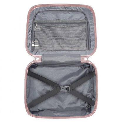 British Traveller K2393L - 4 Pcs Set Spinner Hard Shell PP Suitcase With TSA Lock And Vanity Case