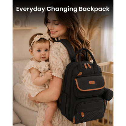 BCK2615 - Kono 3-in-1 Mummy Nappy Backpack Set with Changing Mat & Insulated Pacifier Pouch