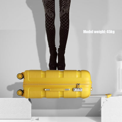 Kono 24" K2092L - Bright Hard Shell PP Suitcase - Classic Collection