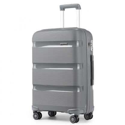 Kono 24" K2092L - Bright Hard Shell PP Suitcase - Classic Collection