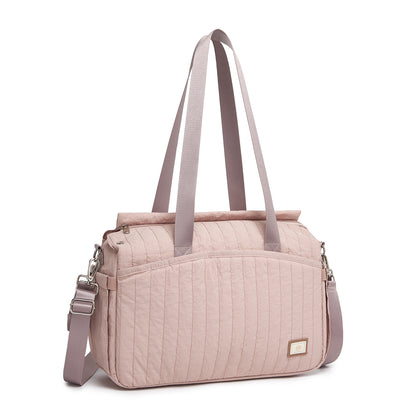 BCM2517 - Miss Lulu Stylish and Spacious Maternity Diaper Bag with Insulated Baby Bottle Pockets,Wet-Dry Separation,Stroller Strap