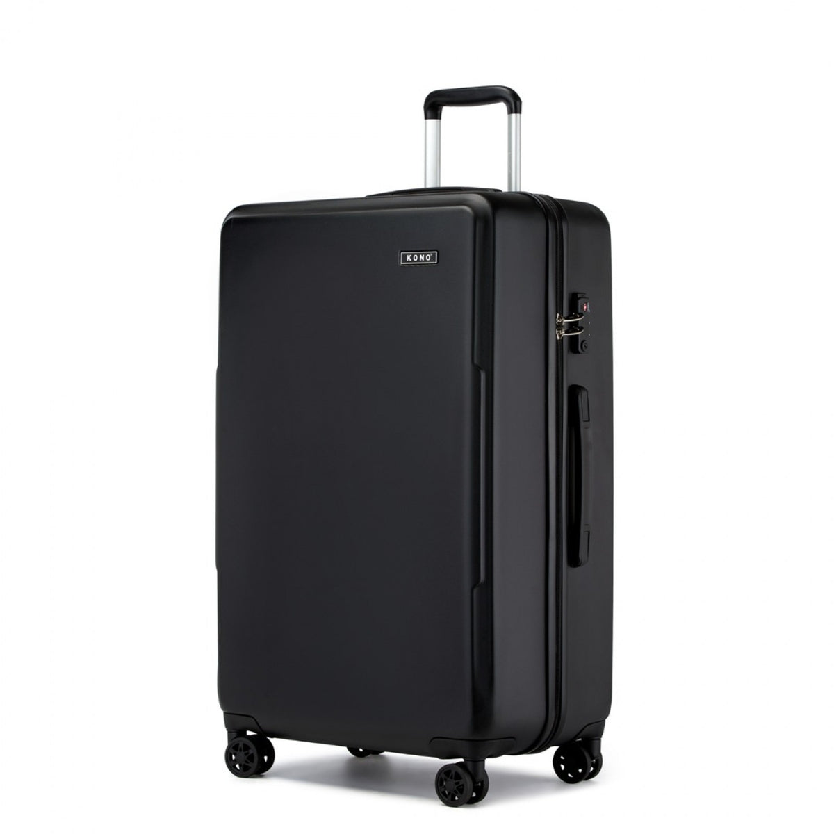 KSK2494 - Kono 28 Inch Minimalist Hard Shell ABS+PC Check-In Suitcase with TSA Lock 360° Spinner Wheels - Black