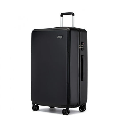 KSK2494 - Kono 28 Inch Minimalist Hard Shell ABS+PC Check-In Suitcase with TSA Lock 360° Spinner Wheels - Black