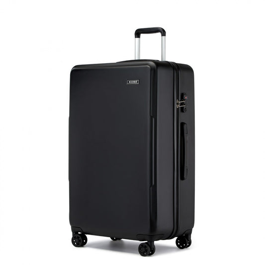 KSK2494 - Kono 28 Inch Minimalist Hard Shell ABS+PC Check-In Suitcase with TSA Lock 360° Spinner Wheels - Black