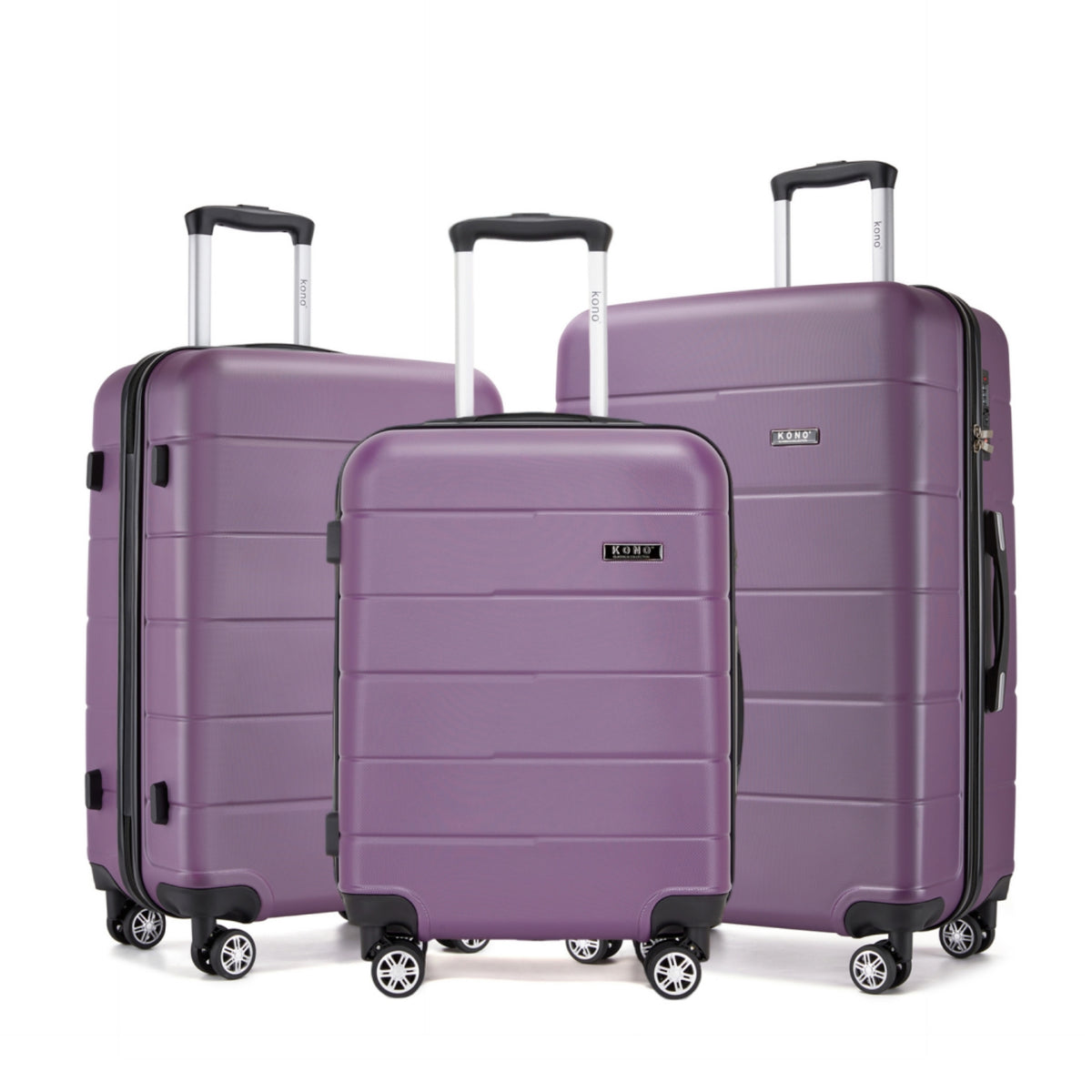 KSK2694 - Kono 20/24/28 Inch PC Hard Shell Suitcase Set, Lightweight Luggage with Silent Wheels & Organised Interior