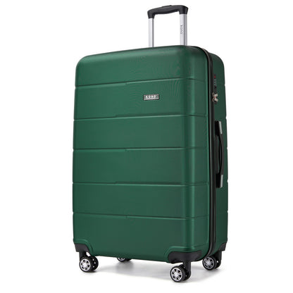 KSK2694 - Kono 28 Inch PC Hard Shell Suitcase, Large Check‑in Luggage with Silent Wheels & Organised Interior - Black