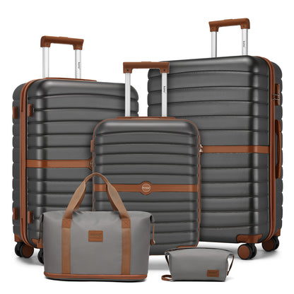 KSK2592+EA2212 - Kono 3‑Piece ABS+PC Suitcase Set with Travel Bag & Toiletry Pouch