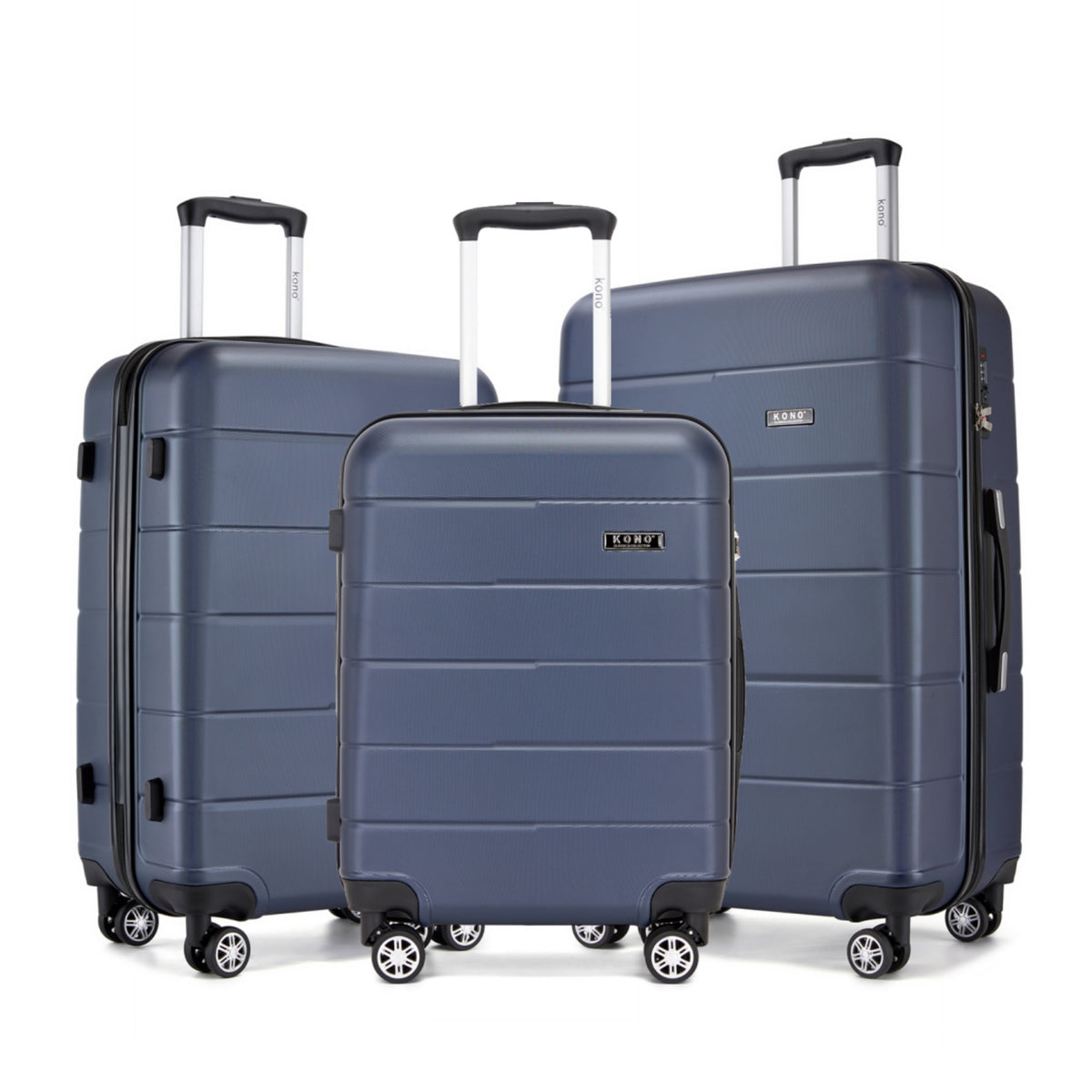 KSK2694 - Kono 20/24/28 Inch PC Hard Shell Suitcase Set, Lightweight Luggage with Silent Wheels & Organised Interior