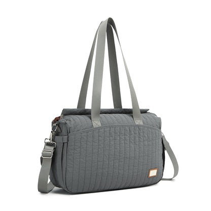 BCM2517 - Miss Lulu Stylish and Spacious Maternity Diaper Bag with Insulated Baby Bottle Pockets,Wet-Dry Separation,Stroller Strap