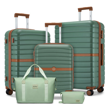 KSK2592+EA2212 - Kono 3‑Piece ABS+PC Suitcase Set with Travel Bag & Toiletry Pouch