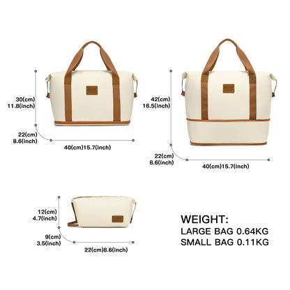 KSK2592+EA2212 - Kono 3‑Piece ABS+PC Suitcase Set with Travel Bag & Toiletry Pouch