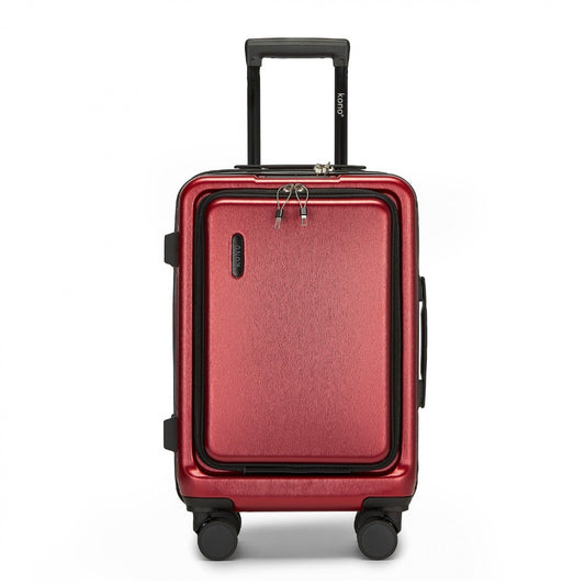 Kono 20" KSK2493 - Durable ABS+PC Carry-On Hardshell Suitcase with TSA Lock & Front Laptop Compartment