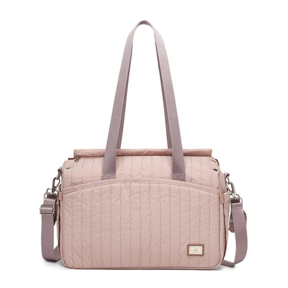 BCM2517 - Miss Lulu Stylish and Spacious Maternity Diaper Bag with Insulated Baby Bottle Pockets,Wet-Dry Separation,Stroller Strap