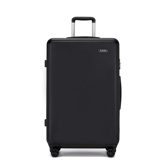 KSK2494 - Kono 28 Inch Minimalist Hard Shell ABS+PC Check-In Suitcase with TSA Lock 360° Spinner Wheels - Black