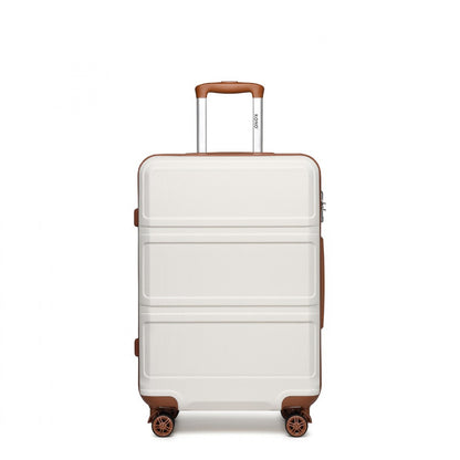 K1871-1L - Kono ABS 24 Inch Sculpted Horizontal Design Suitcase