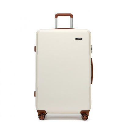KSK2494 - Kono 28 Inch Minimalist Hard Shell ABS+PC Check-In Suitcase with TSA Lock 360° Spinner Wheels - Black