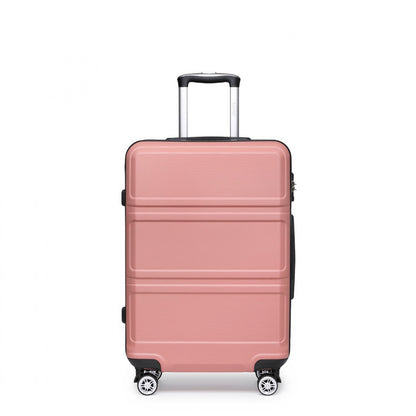 K1871-1L - Kono ABS 24 Inch Sculpted Horizontal Design Suitcase