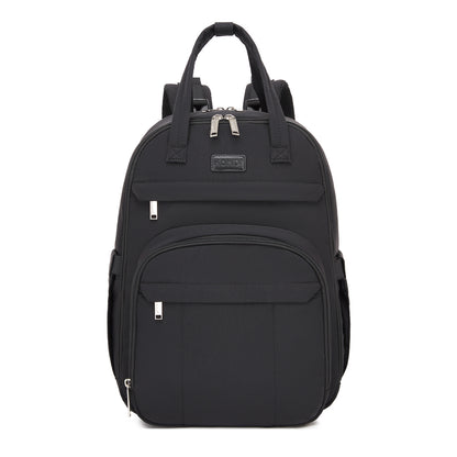 BCK2623 - Kono 2-in-1 Nappy Changing Backpack Set, Large Capacity Diaper Bag With Changing Mat - Black