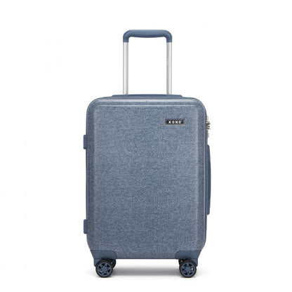 Kono 20" KSK2494 - Cabin Size Minimalist Hard Shell ABS+PC Carry-On Suitcase with TSA Lock 360° Spinner Wheels - Blue