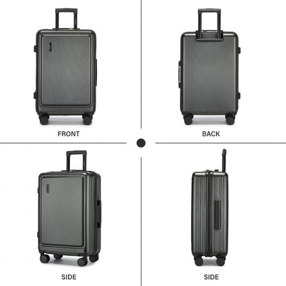 Kono 20" KSK2493 - Durable ABS+PC Carry-On Hardshell Suitcase with TSA Lock & Front Laptop Compartment