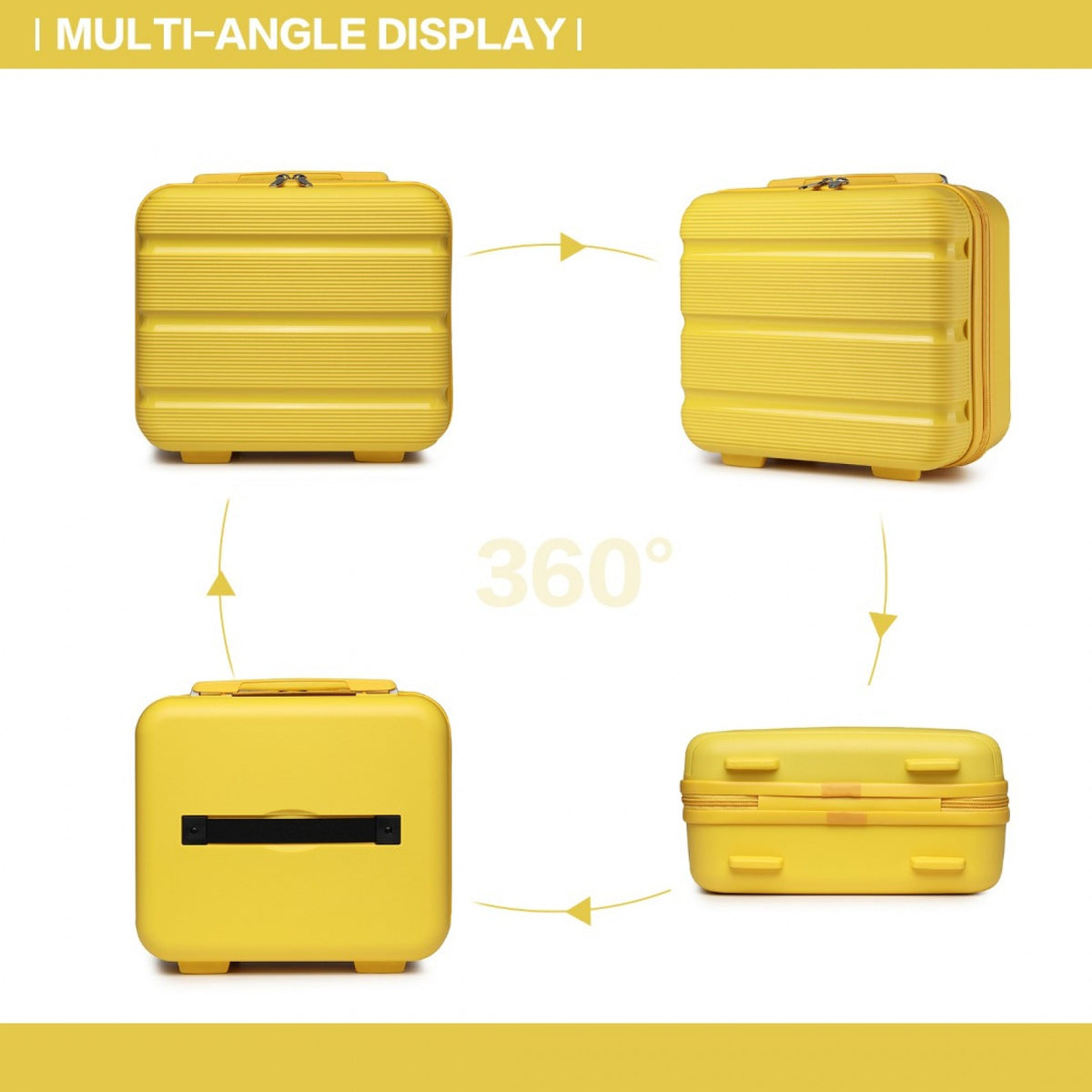 Kono 14" K2092L - Bright Hard Shell PP Vanity Case