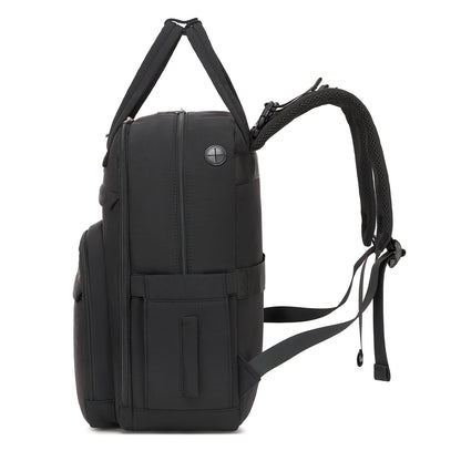 BCK2623 - Kono 2-in-1 Nappy Changing Backpack Set, Large Capacity Diaper Bag With Changing Mat - Black