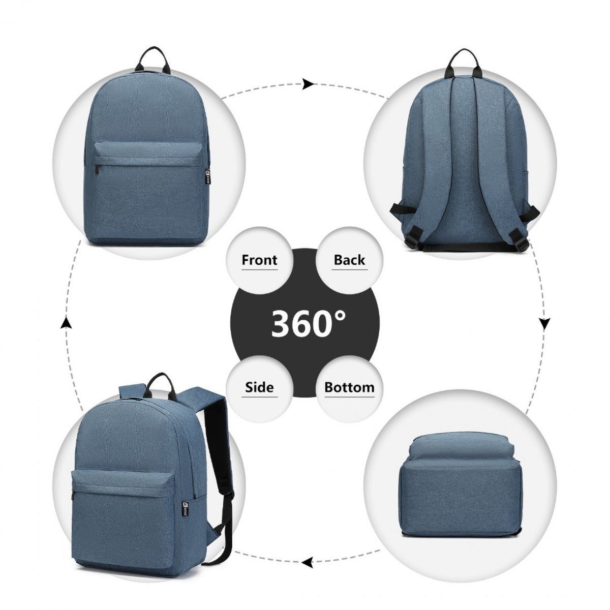 E1930 - Kono Durable Polyester Everyday Backpack With Sleek Design