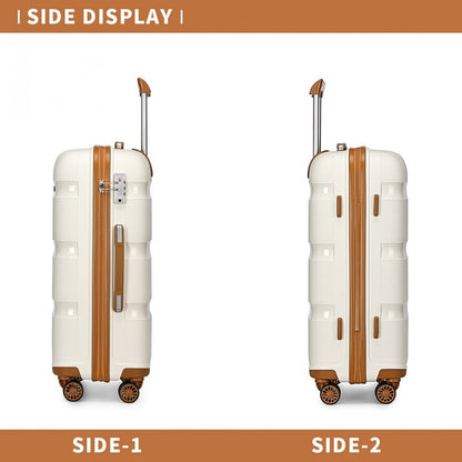 Kono 24" K2092L - Bright Hard Shell PP Suitcase - Classic Collection