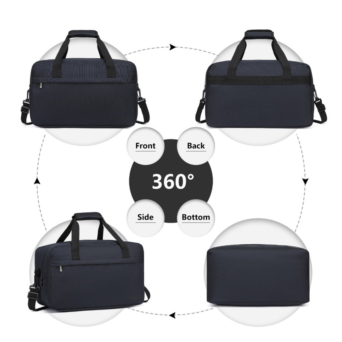 E1960M - Kono Lightweight Multi Purpose Unisex Sports Travel Duffel Bag