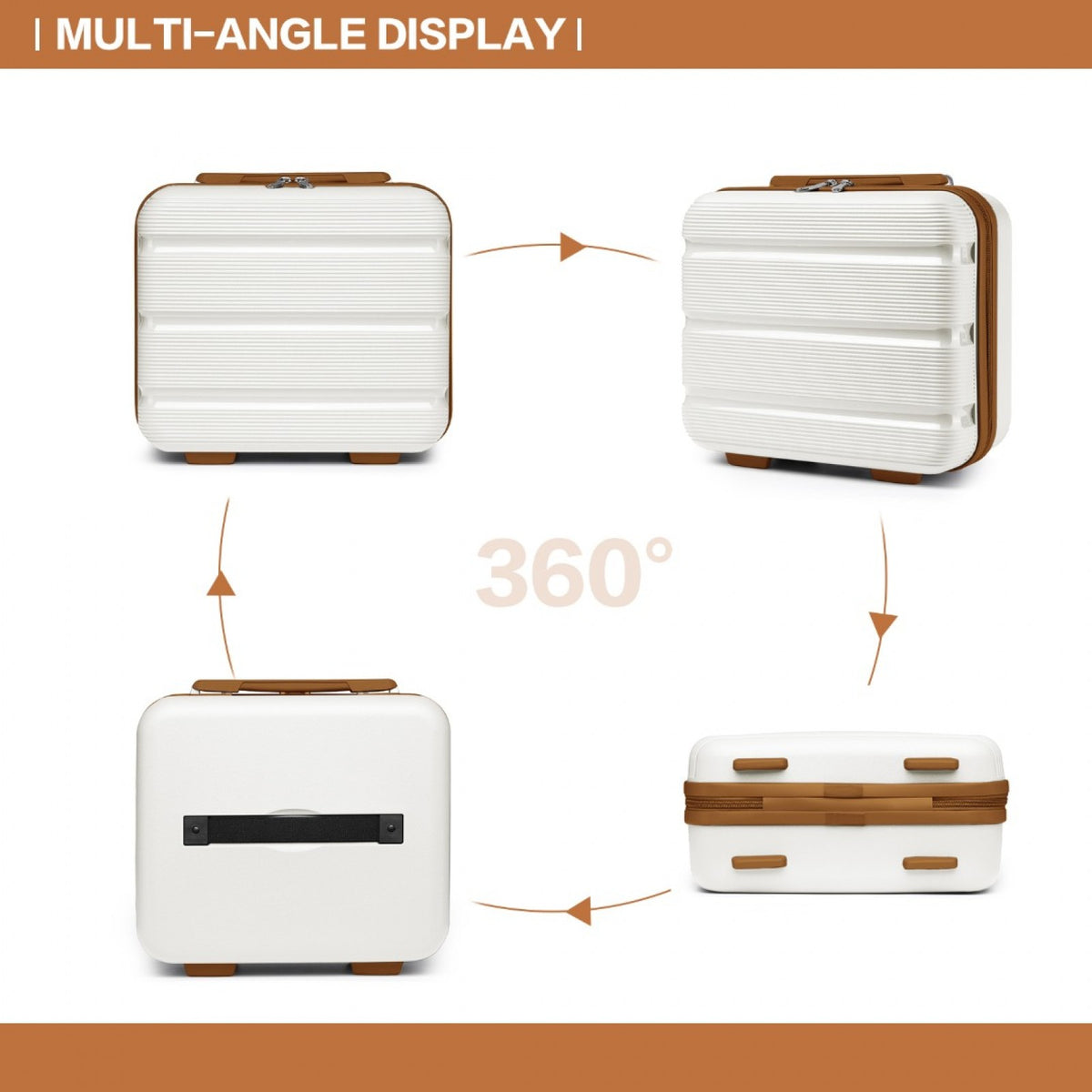 Kono 14" K2092L - Bright Hard Shell PP Vanity Case