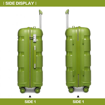 Kono 24" K2092L - Bright Hard Shell PP Suitcase - Classic Collection
