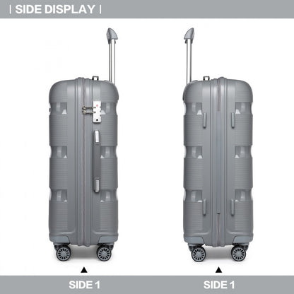 Kono 24" K2092L - Bright Hard Shell PP Suitcase - Classic Collection