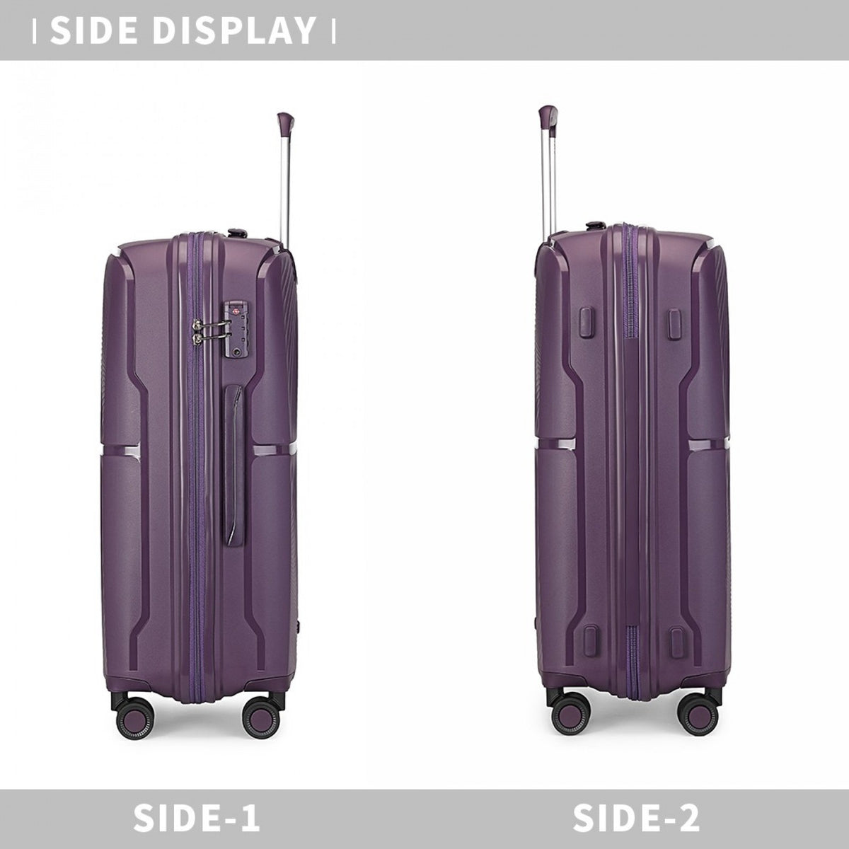 British Traveller 20" K2393L - Spinner Hard Shell PP Suitcase With TSA Lock
