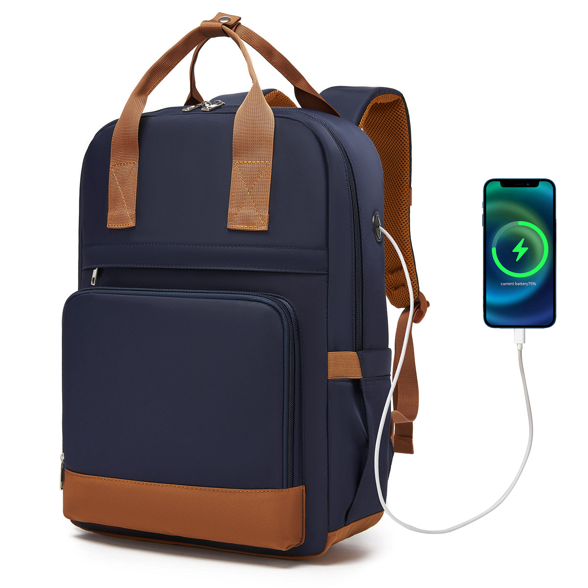 BPK2502 - Kono Casual Contemporary Backpack with Laptop Sleeve & Padded Straps for Daily Commute