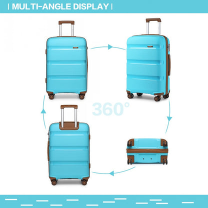 Kono 24" K2092L - Bright Hard Shell PP Suitcase - Classic Collection