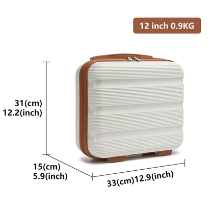 Kono 12" KSK2492 - PP Hardshell Lightweight Vanity Case for Travel & Daily Use