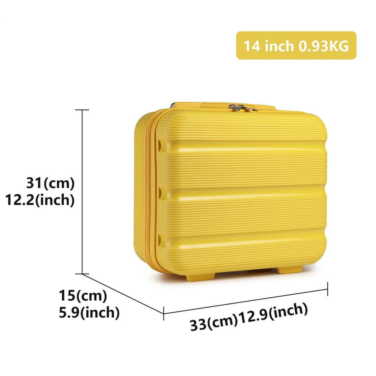 Kono 14" K2092L - Bright Hard Shell PP Vanity Case