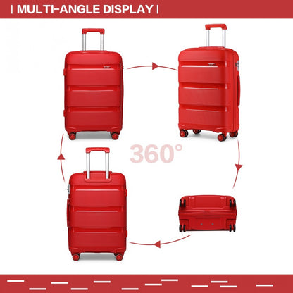 Kono 24" K2092L - Bright Hard Shell PP Suitcase - Classic Collection