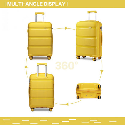 Kono 24" K2092L - Bright Hard Shell PP Suitcase - Classic Collection