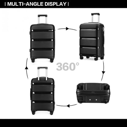 Kono 24" K2092L - Bright Hard Shell PP Suitcase - Classic Collection