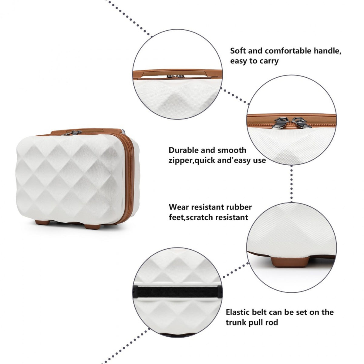 British Traveller 13" K2395L - Ultralight ABS And Polycarbonate Vanity Case