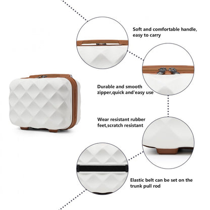 British Traveller 13" K2395L - Ultralight ABS And Polycarbonate Vanity Case