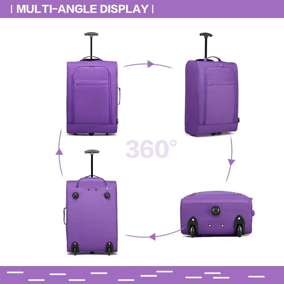 K1873-2 - Kono CABIN SIZE SOFT SHELL HAND LUGGAGE
