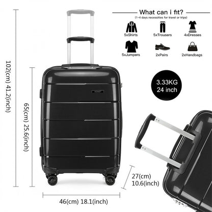 Kono 24" K1997L - HARD SHELL PP SUITCASE