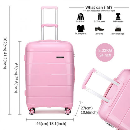 Kono 24" K1997L - HARD SHELL PP SUITCASE
