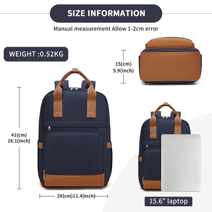 BPK2502 - Kono Casual Contemporary Backpack with Laptop Sleeve & Padded Straps for Daily Commute