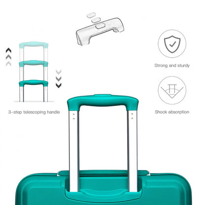 K1871-1L - Kono ABS 24 Inch Sculpted Horizontal Design Suitcase